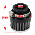 AUTUT 25mm Inlet Air Filter Replacement Cylindrical Intake Mesh Filter