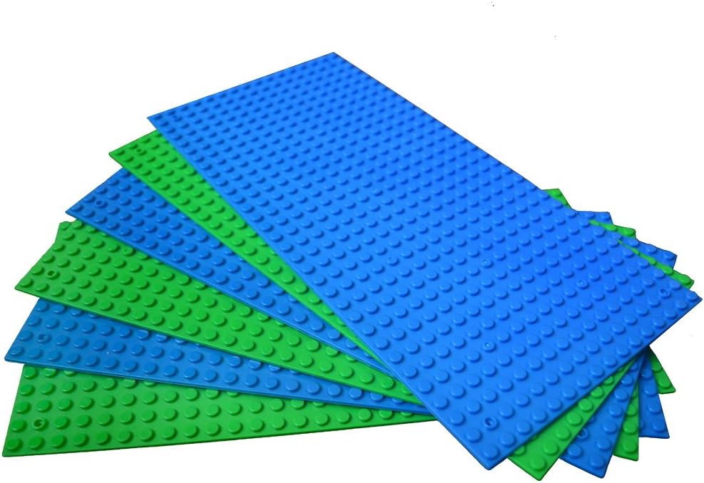 5 x10 Inch Base Plates Blue and Green Baseboard With Pin-hole (6-Pack)