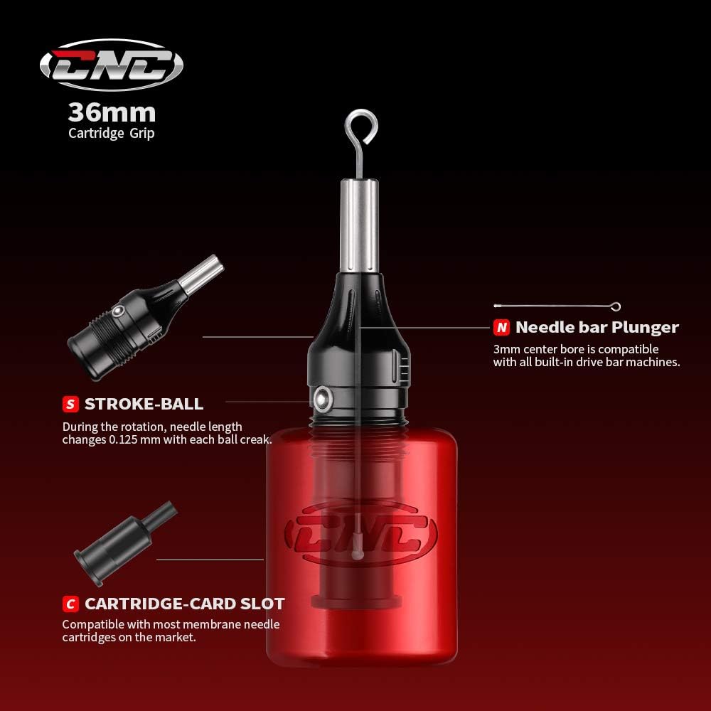 Cartridge Tattoo Grip Tattoo Hand Tubes Adjustable Twist Rings 36mm CNC Aircraft Aluminum Supply CNC-G2-1