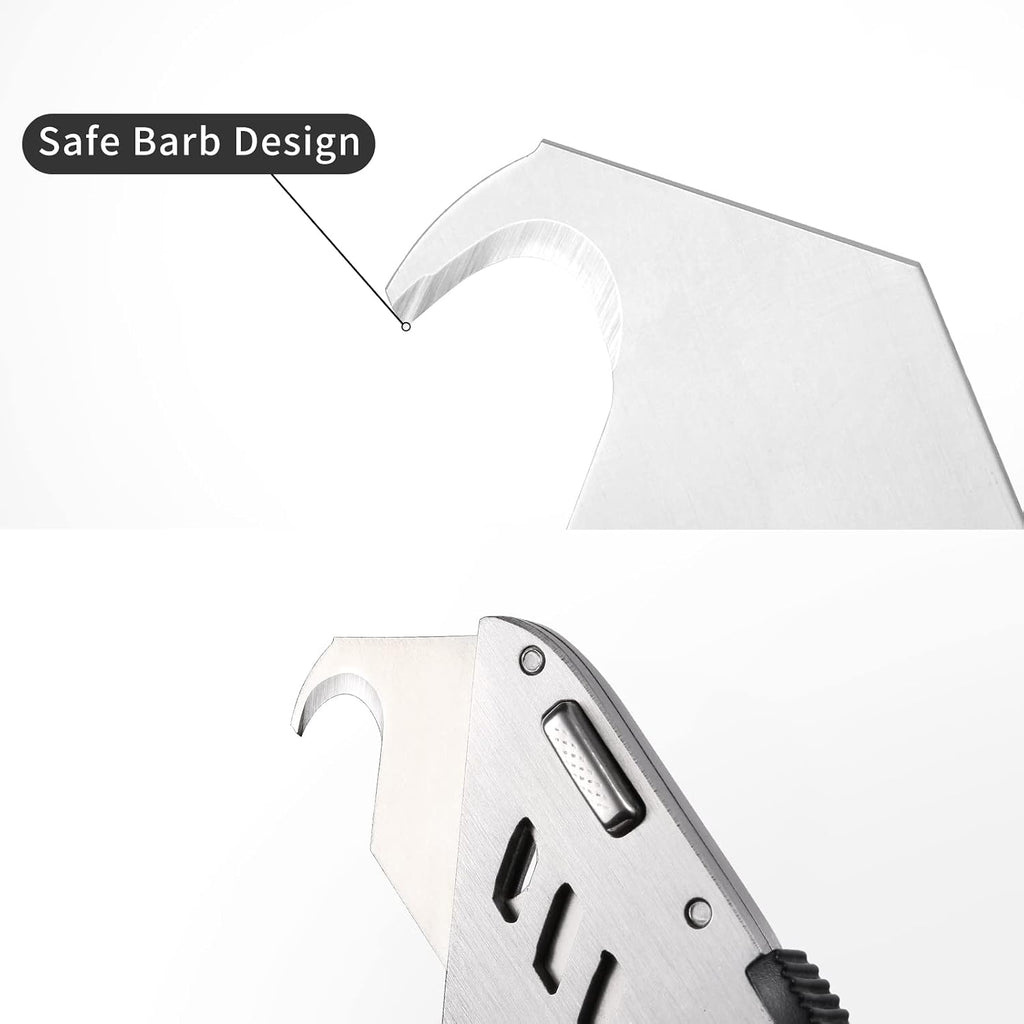 60 Pack Utility Knife Hook Blades, SK5 Box Cutter & Razor Blades