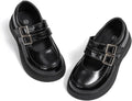 Toddler Girls Dress Shoes School Uniform Mary Jane Flats Little Kids Oxfords Comfortable Slip on Platform Flats for