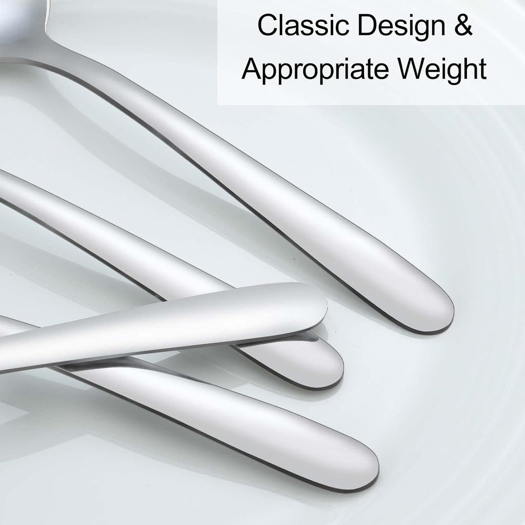 36 Pieces Teaspoons Set (6.2 inch), Spoon Silverware, Stainless Steel Tea Spoons, Mirror Polished Small Teaspoon