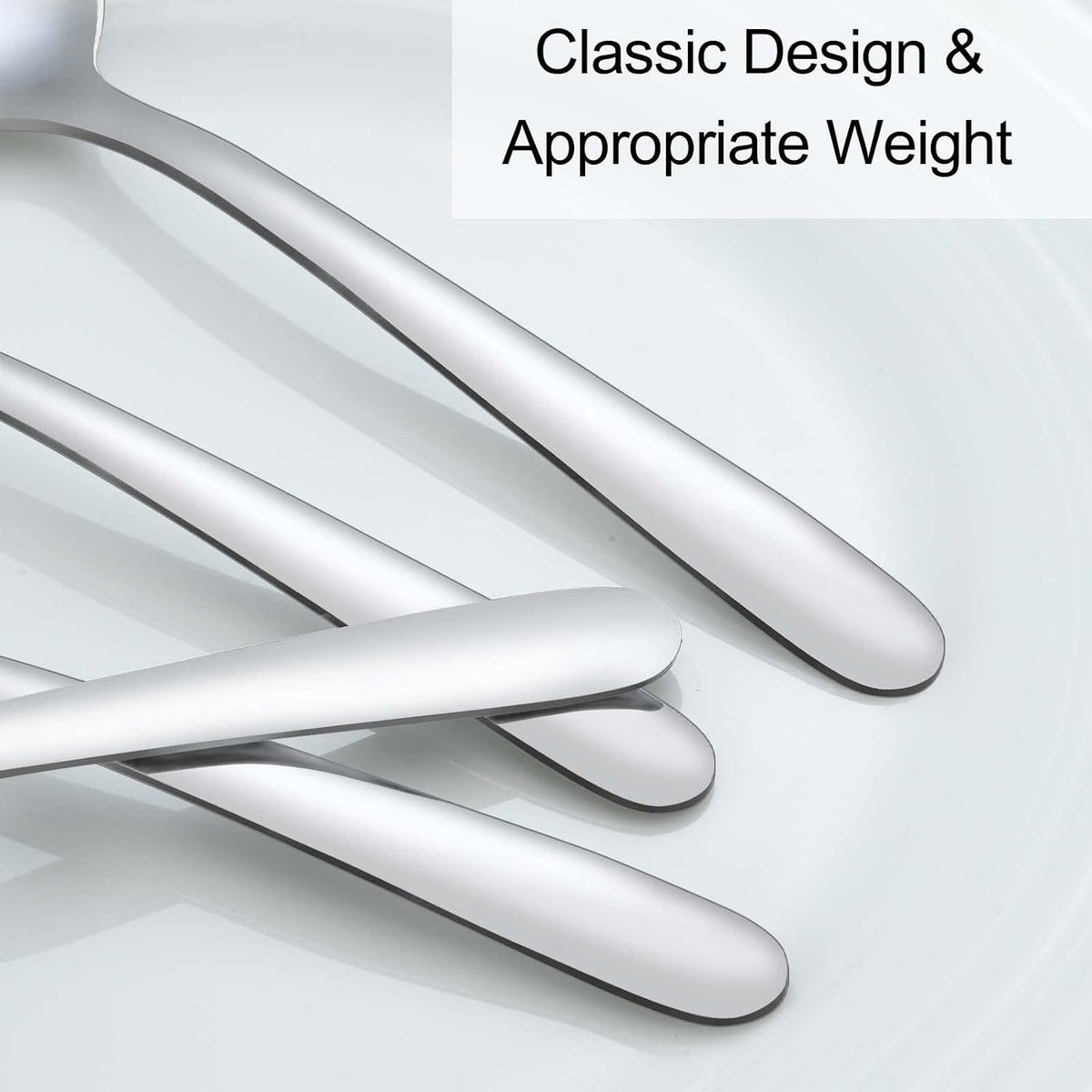 36 Pieces Teaspoons Set (6.2 inch), Spoon Silverware, Stainless Steel Tea Spoons, Mirror Polished Small Teaspoon