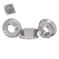 M3x0.5 Flange Nut,150 Pack,304 Stainless Steel Hex Serrated Flange Lock Nut