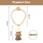 Curtain Tiebacks for Curtains 2 Pack, Decorative Magnetic Curtain Holdbacks for Drapes, Handmade Tie Backs No