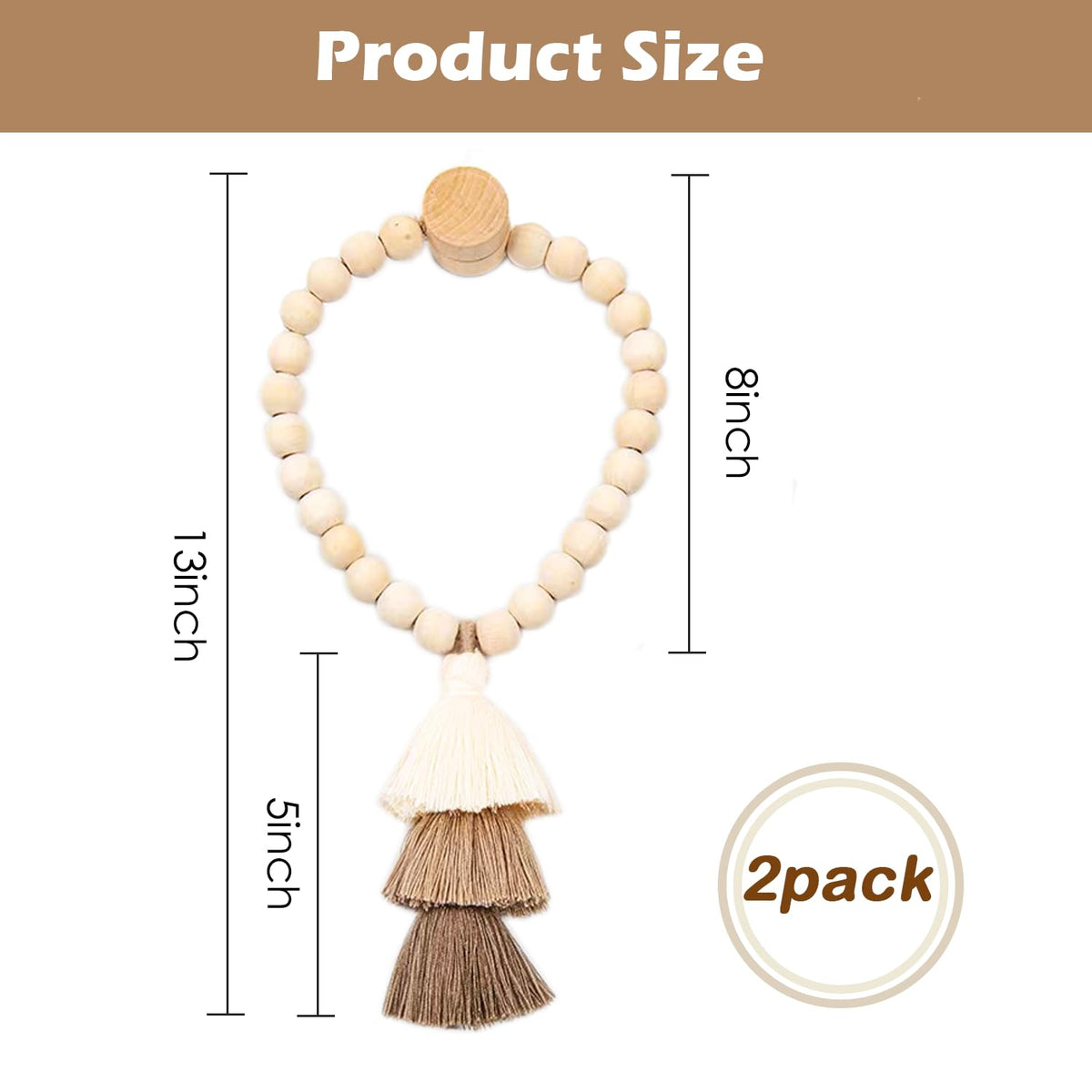 Curtain Tiebacks for Curtains 2 Pack, Decorative Magnetic Curtain Holdbacks for Drapes, Handmade Tie Backs No