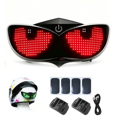 LED Helmet Light, App Controlled Smart Motorcycle Helmet Light, Waterproof Motorcycle Bike Rear Safety Light