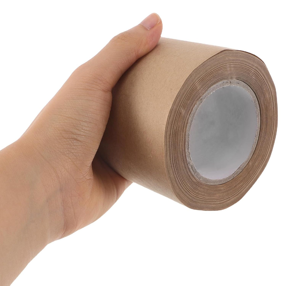 3 Rolls Water Activated Adhesive Kraft Paper Tape, 6cm Brown