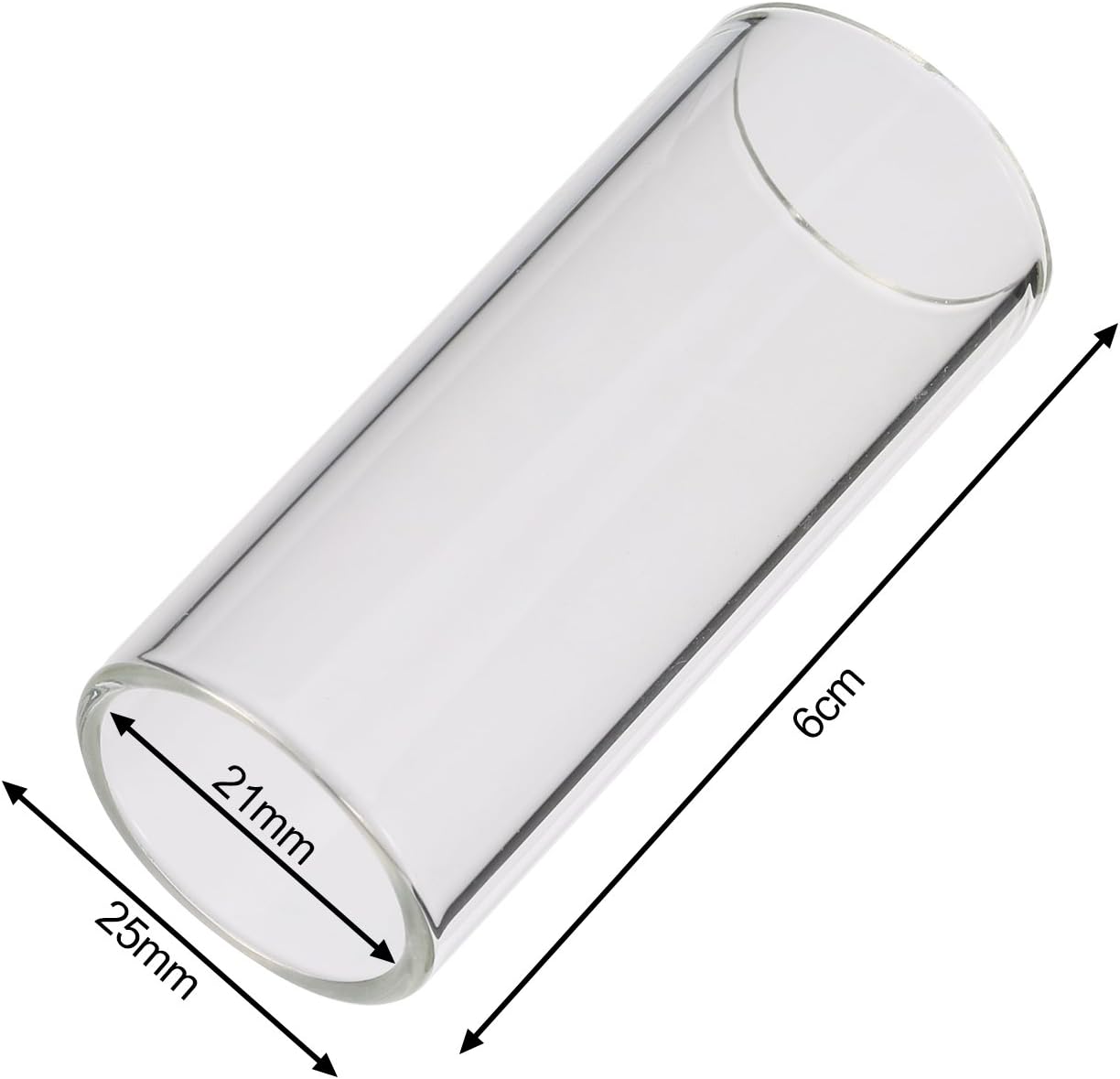 2 Pieces Glass Slide and Stainless Steel Guitar Slide Set | Glass and Metal Guitar Slide Ring, Slide Bar, Acoustic