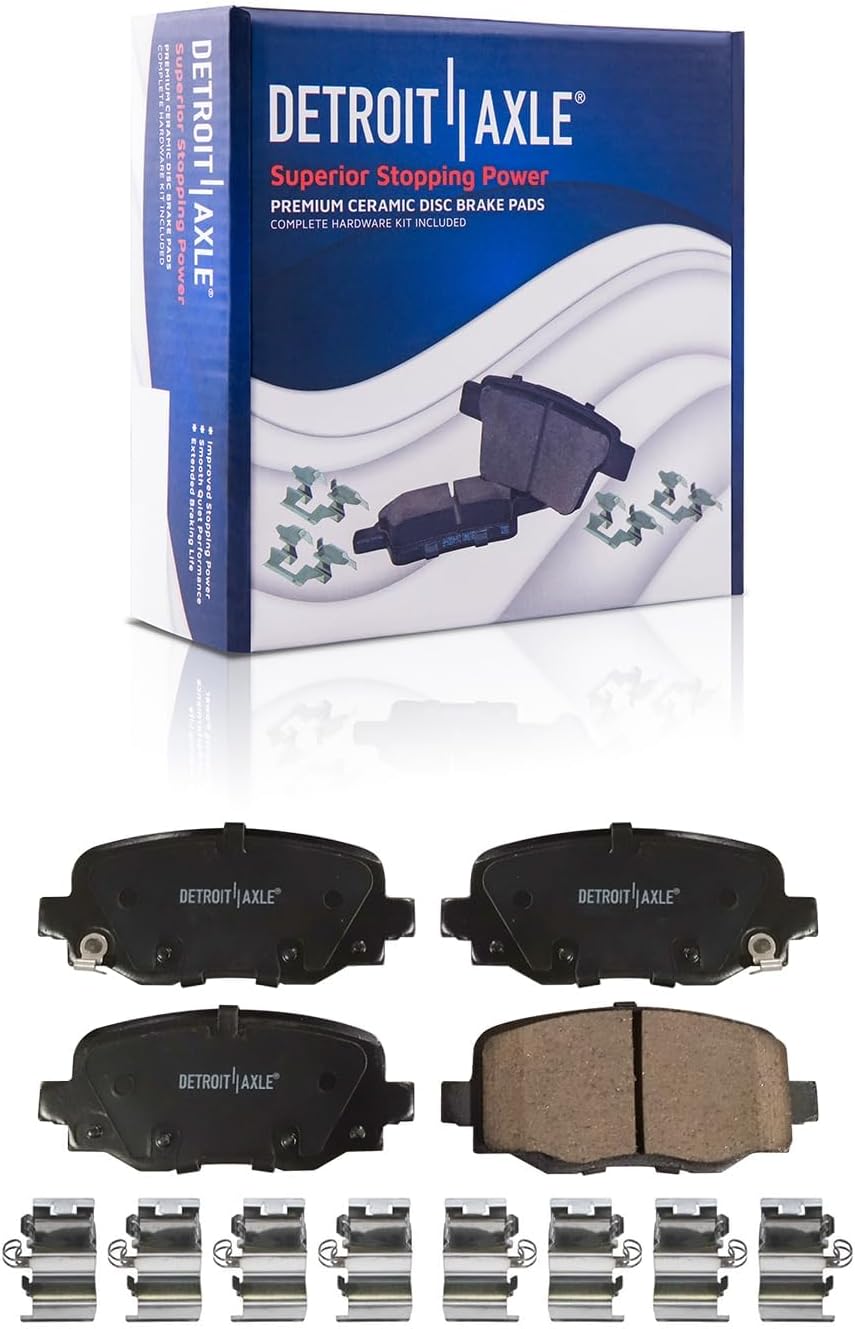 Detroit Axle - Brake Kit Replacement for 2014-2022 Jeep Cherokee | Single Piston Front Calipers, Brakes Rotors Brake