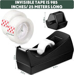 6 Pack Tape Dispenser Desk Bulk with 24 Rolls, Replacement Cores