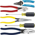 80080 Hand Tool Kit includes 2 Screwdrivers, Made in USA, 3 Pliers, Wire Stripper and Cutter, for Electricians, 6-Piece