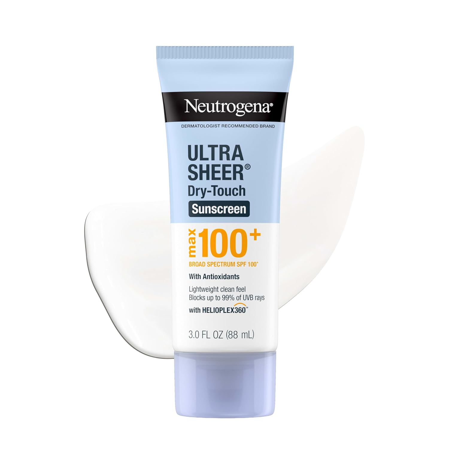 Neutrogena Ultra Sheer Dry Touch Sunscreen Lotion, Max SPF 100+, 3 fl. oz | Broad Spectrum for UVA/UVB Protection
