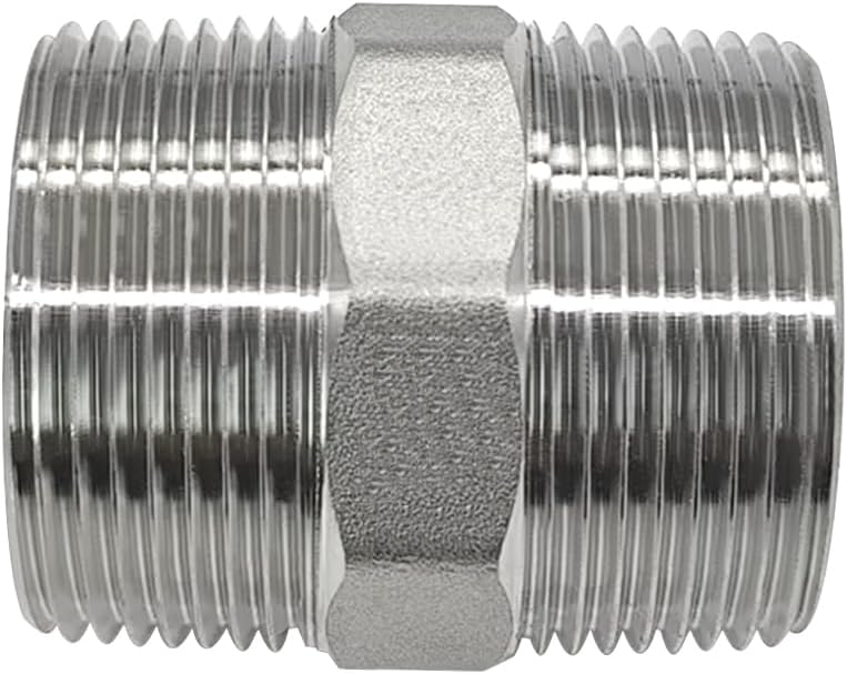 Beduan 2 Male NPT Nipple Hex 304 Stainless Steel Pipe Fitting