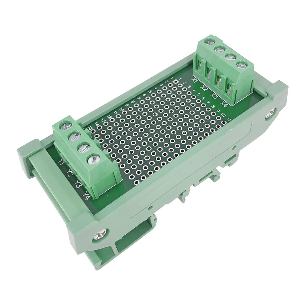 Prototype 72×30mm PCB Board with DIN Rail Mounting Carrier Housing