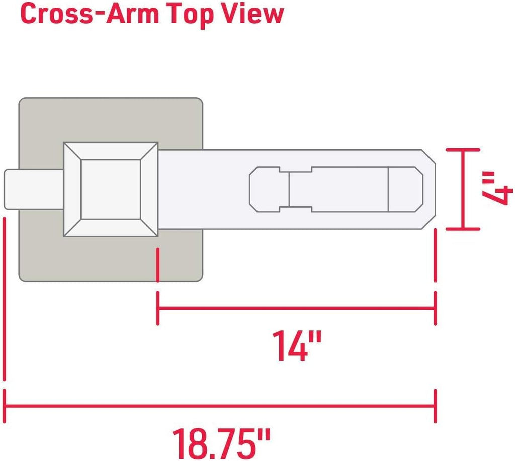 Premium Mailbox Post Set (Cross-Arm, Classic White)