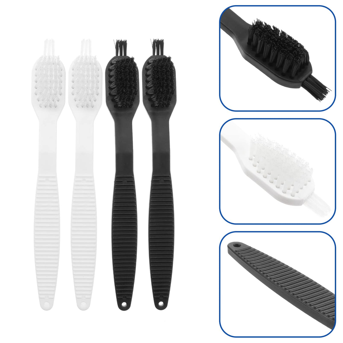 10pcs Toothbrush Tiny Tool White Scrubber Appliance Detail Keep Keyboard for Juicer Multipurpose Kitchen Micro Soy Crevice Gap Black Cleaning Cap