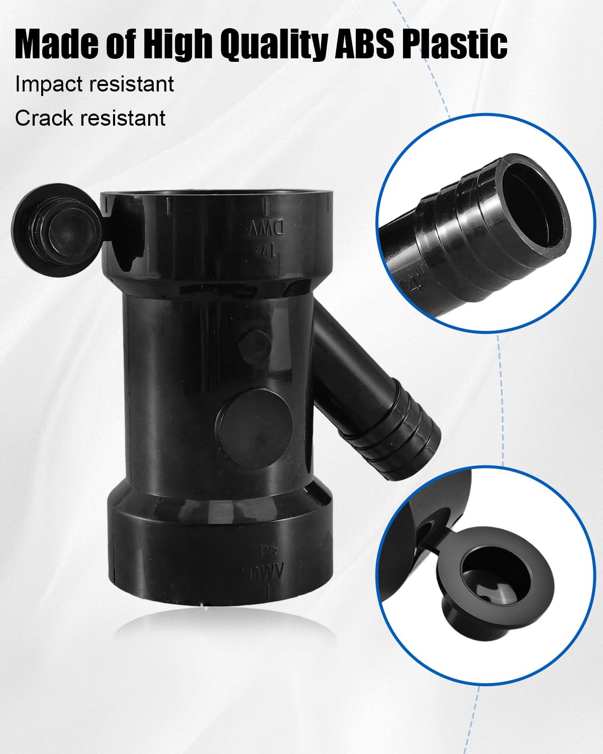 60519 Dishwasher Drain Adapter for Condensate Line, 1-1/2″ x 1-1/2 ″x 3/4″