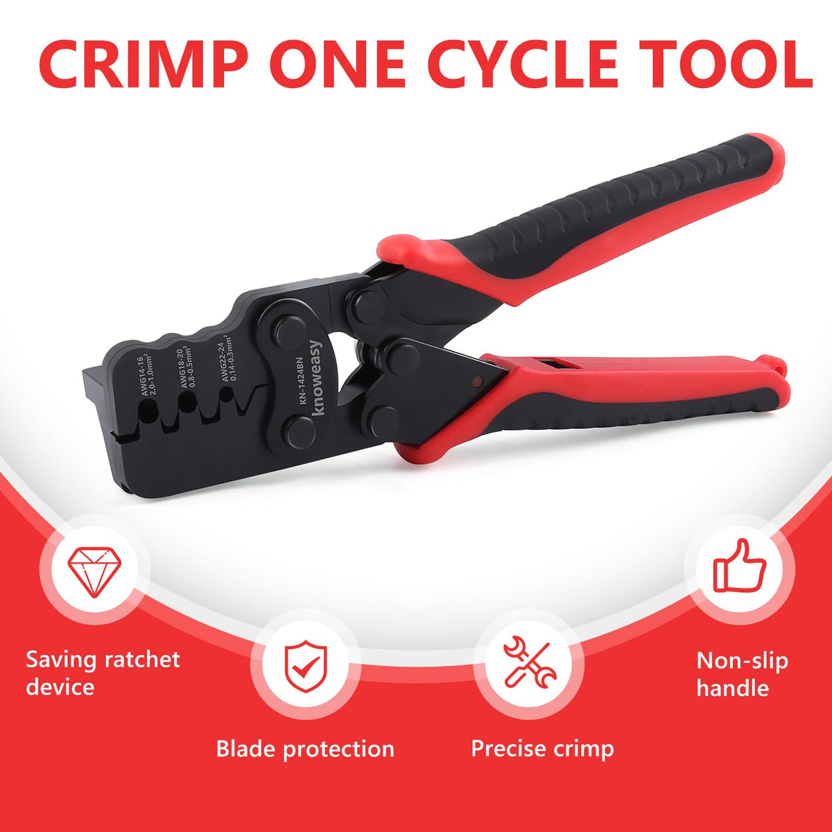 Knoweasy Weather Pack Crimp Tool for AWG 24-14 Delphi Weather Pack Terminal