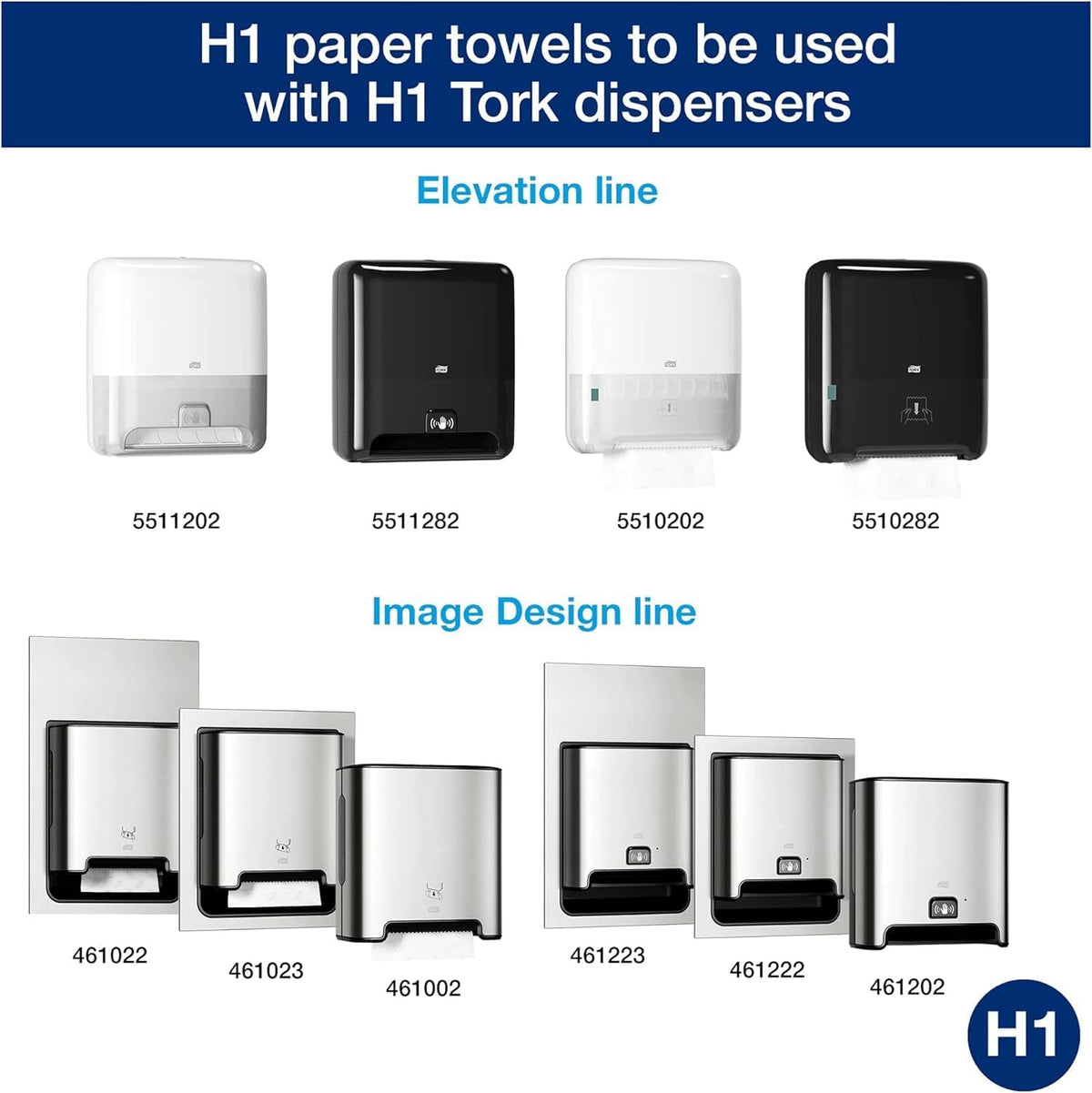 Matic Paper Hand Towel Roll White H1, 6 Rolls x 700 ft, 290089