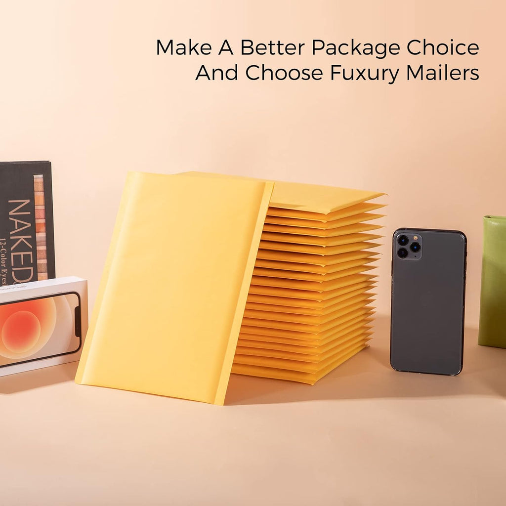 Kraft Bubble Mailer 6x10 Inch 25 Pack Self Seal Padded Envelopes