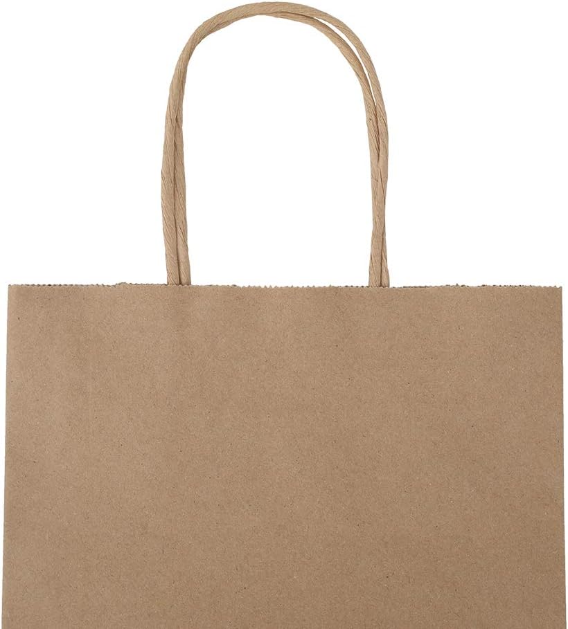 100 & 50 Pack 8x4.75x10 inch Medium Brown Paper Bags with Handles