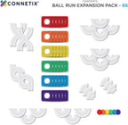 Magnetic Tiles Rainbow Ball Run Expansion Pack, 66 Pieces