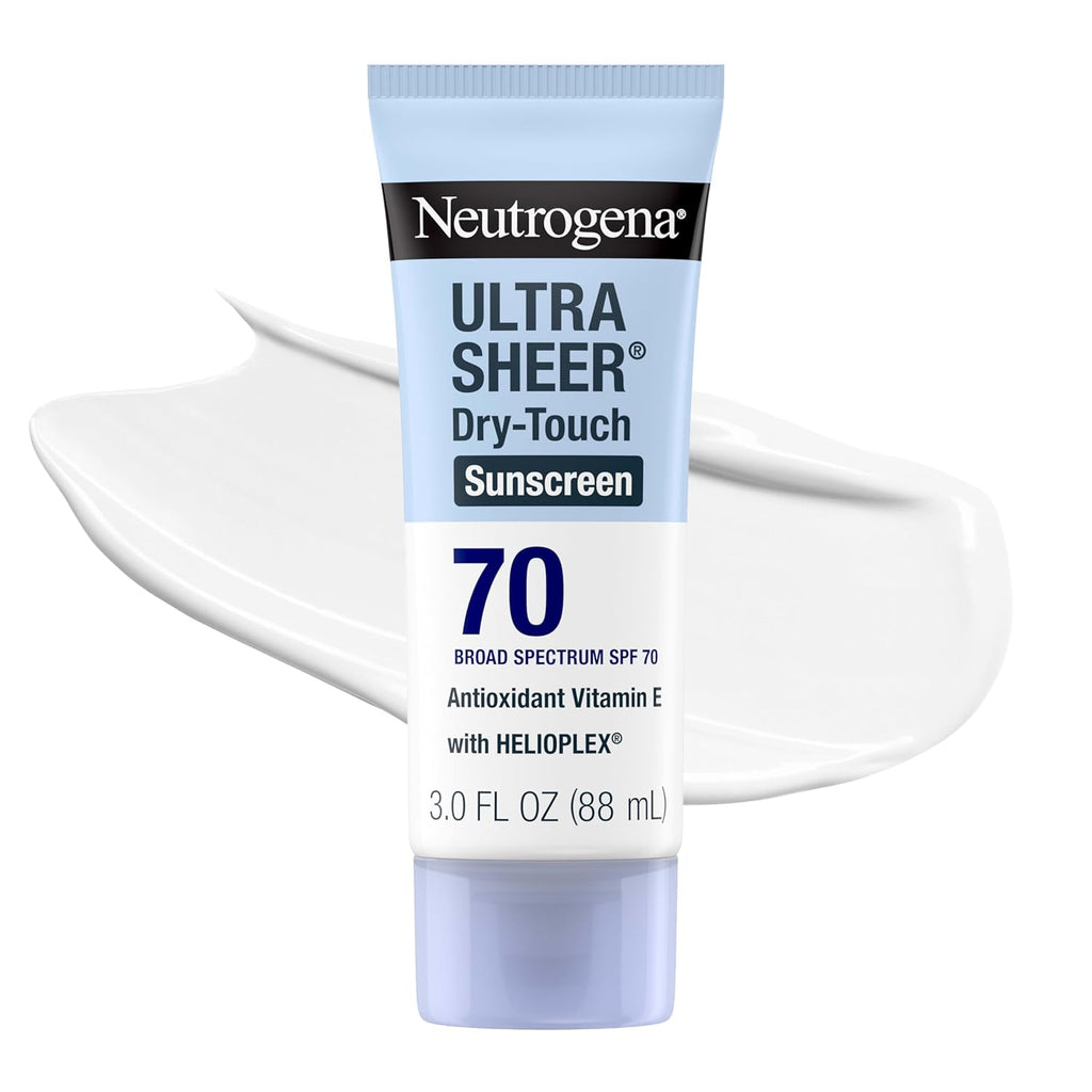 Neutrogena Ultra Sheer Dry Touch Sunscreen Lotion, SPF 70, 3 fl. oz | Broad Spectrum for UVA/UVB Protection