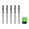 1/4'' Shank Carbide End Mills, 2 Flute Square End Mill Bits (5PCS)
