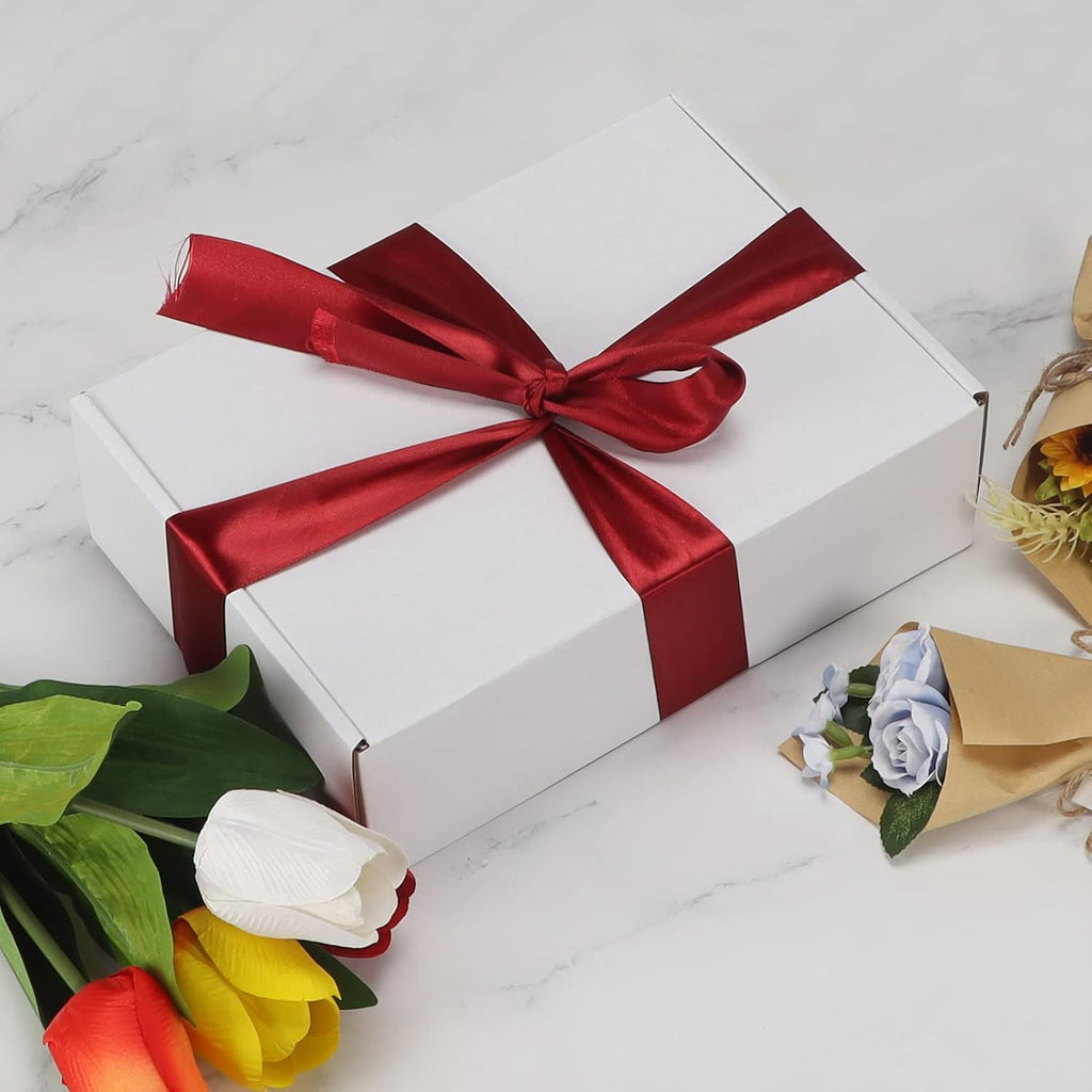 10x7x3 Inches Shipping Boxes Set of 25, White Small Corrugated Cardboard Box, Mailer Boxes for Packing Small Business