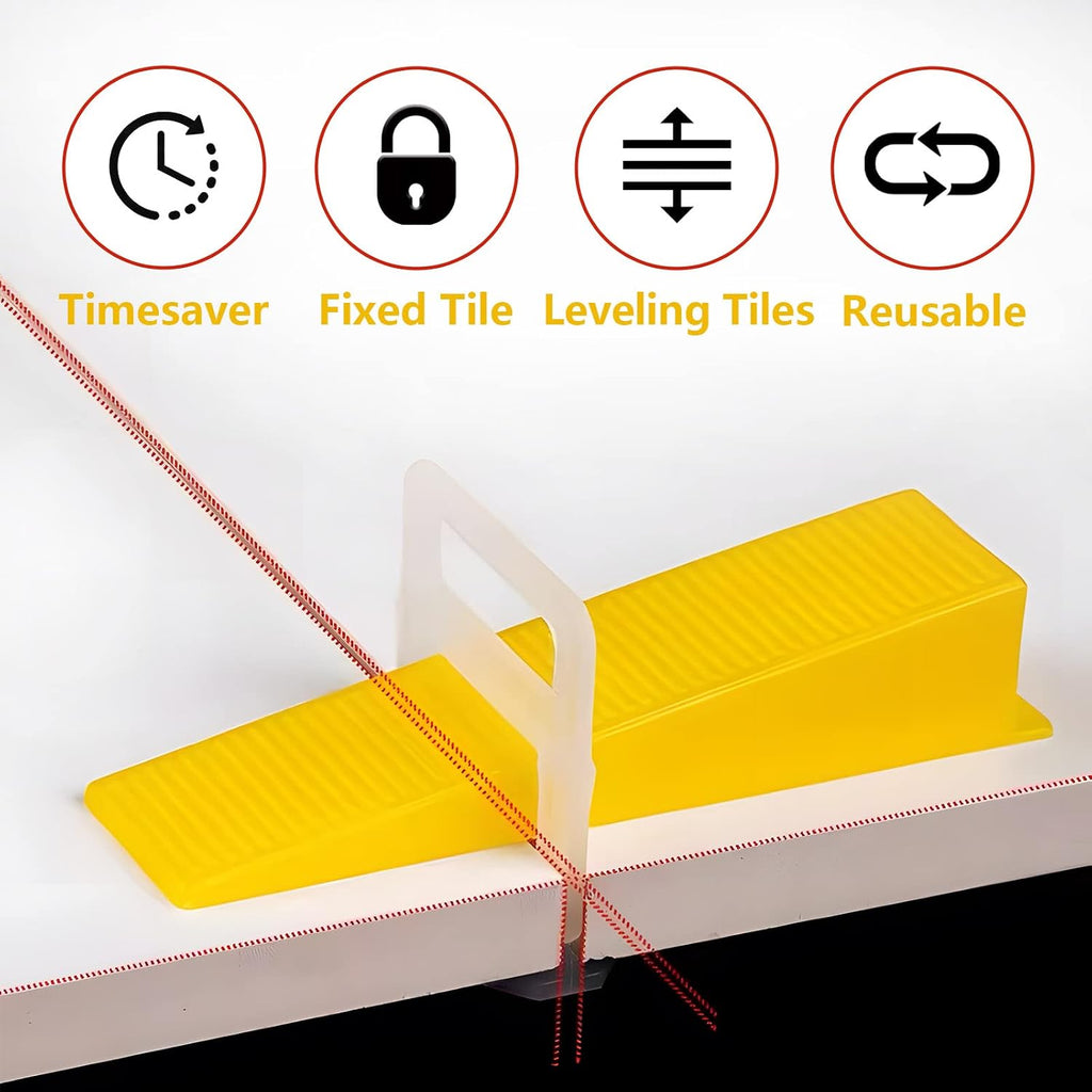Reusable Leveling Wedges,Reusable Tile Leveling System Wedges for 1/8" Spacers,1/16" Spacers,1/32" Spacersand Tile