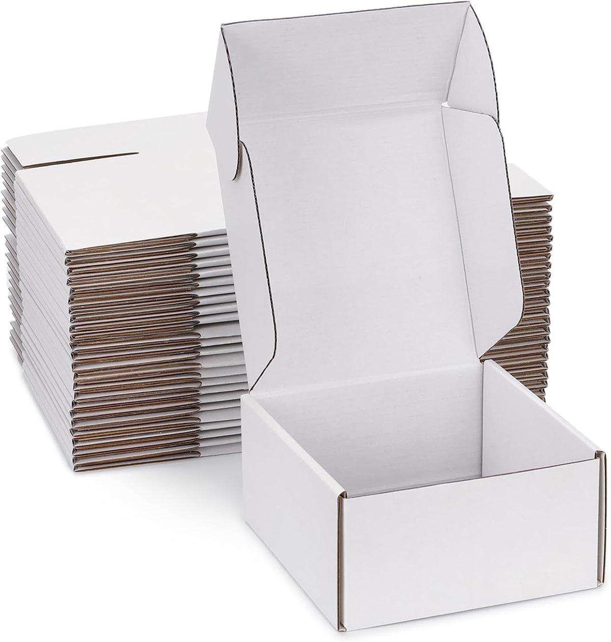 6x6x4 inch White Shipping Boxes for Small Business- Set of 25