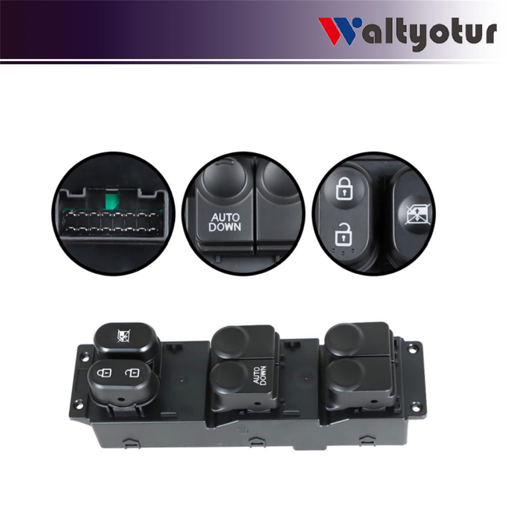 waltyotur Door Lock Power Window Switch Assembly Replacement for Accent