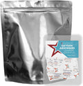 : 50 Pack - 7 Mil - One Gallon Seal-Top Stand Up Mylar Pouch Bags - 500cc Oxygen Absorbers - Resealable - Rounded
