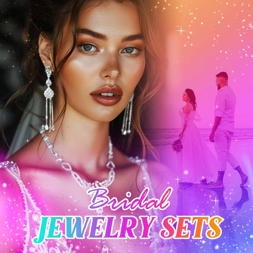 Silver Jewelry Sets Rhinestone Bow Necklace Earrings Set Prom Fashion Costume Jewelry Sets for Women