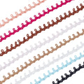20 Yards Elastic Button Ribbon Trim Loop Braid Fringe Tassel Black White Buttonhole Bridal Loops Lace Bulk Webbing