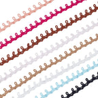 20 Yards Elastic Button Ribbon Trim Loop Braid Fringe Tassel Black White Buttonhole Bridal Loops Lace Bulk Webbing