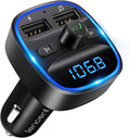FM Transmitter, Bluetooth FM Transmitter Wireless Radio Adapter Car | Dual USB Charging, Audio Receiver Car Charger