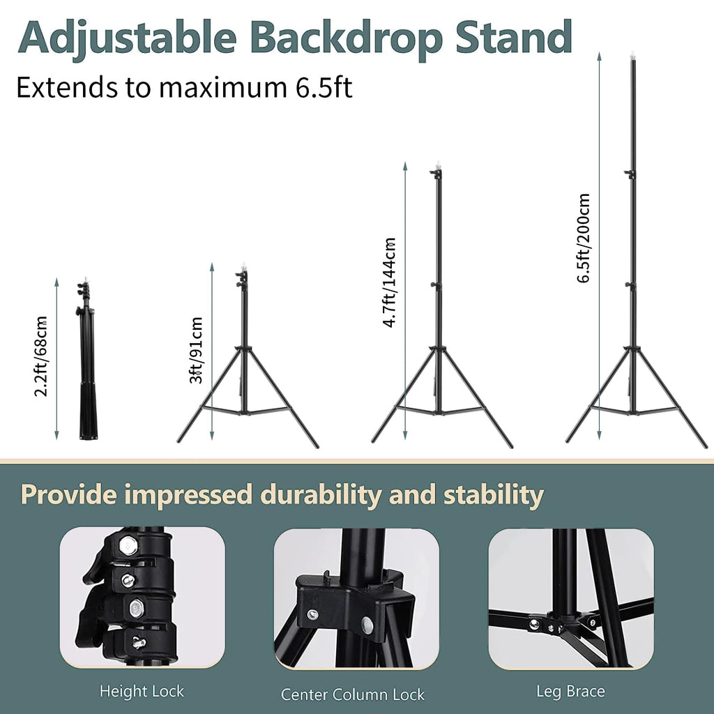 Backdrop Stand 6.5x6.5FT Adjustable Back Drop Stand