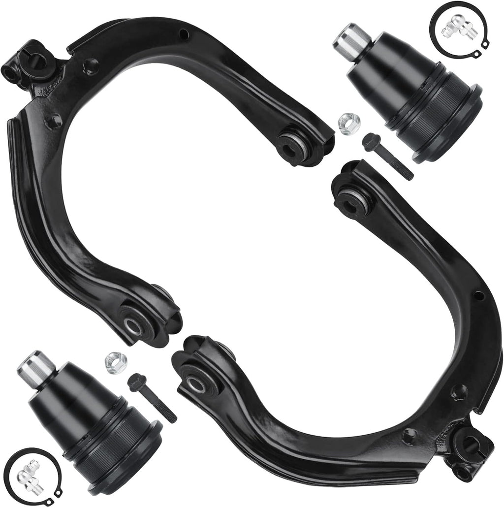 Front Upper Control Arm & Ball Joints Replacement for Buick Rainier Chevy Trailblazer GMC Envoy Oldsmobile Bravada Saab 9-7x - 4pc set