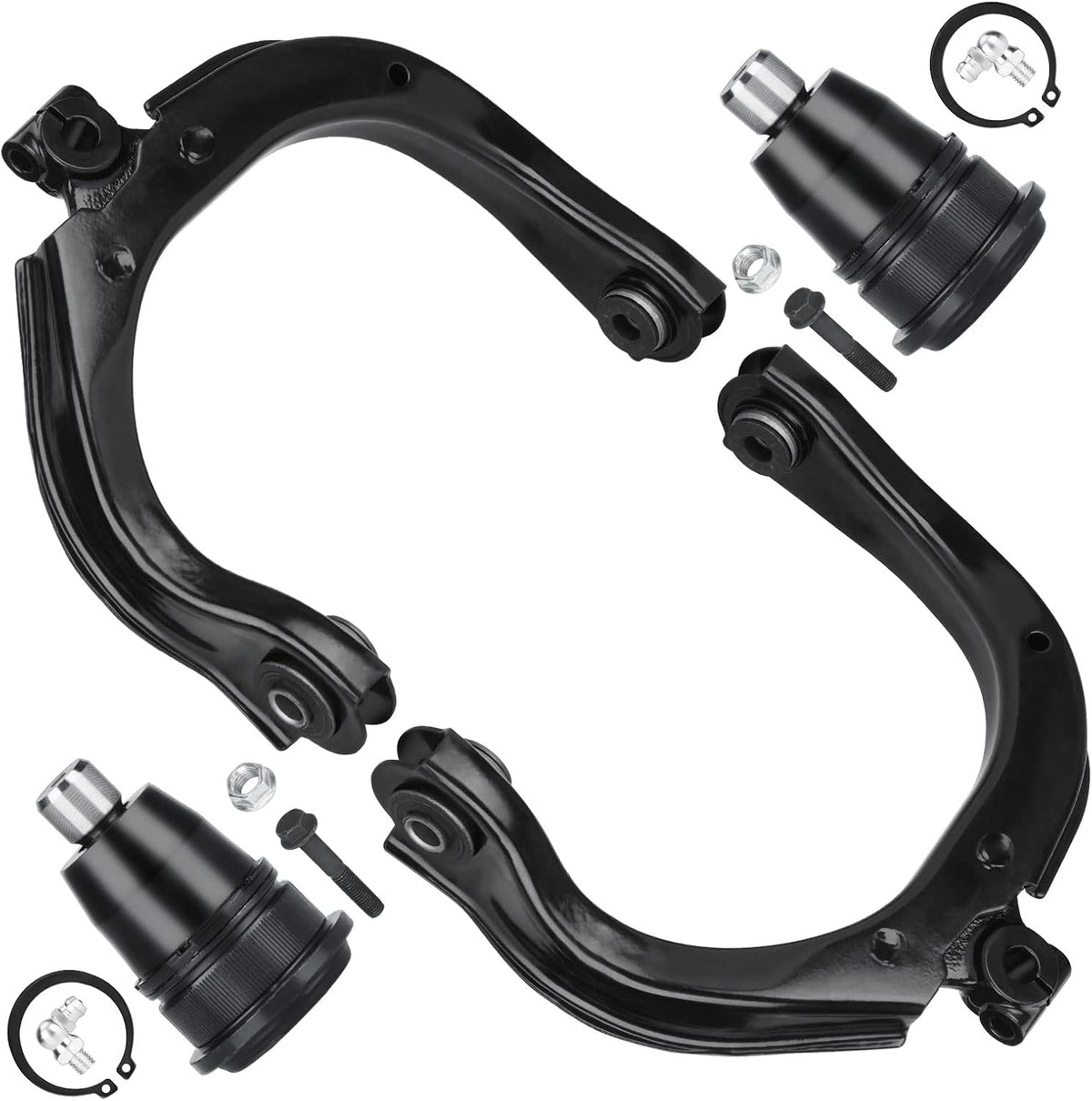 Front Upper Control Arm & Ball Joints Replacement for Buick Rainier Chevy Trailblazer GMC Envoy Oldsmobile Bravada Saab 9-7x - 4pc set