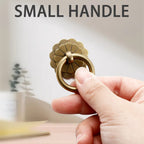 6Pcs Antique Brass Ring Pulls Vintage Cabinet Small Ring