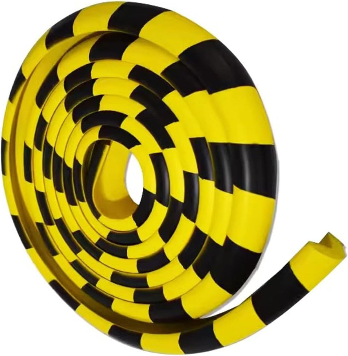 Wall Edge Corner Guards, 196.9in/5m Yellow Black Safety Bumpers, Self-Adhesive Foam Protector Padding, Warehouse