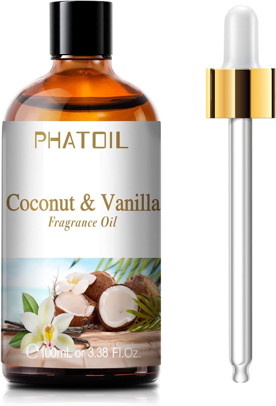 Coconut & Vanilla Fragrance Oil for Diffuser Aromatherapy 3.38FL.OZ | Long Lasting Scented Oils For Humidifier, Air