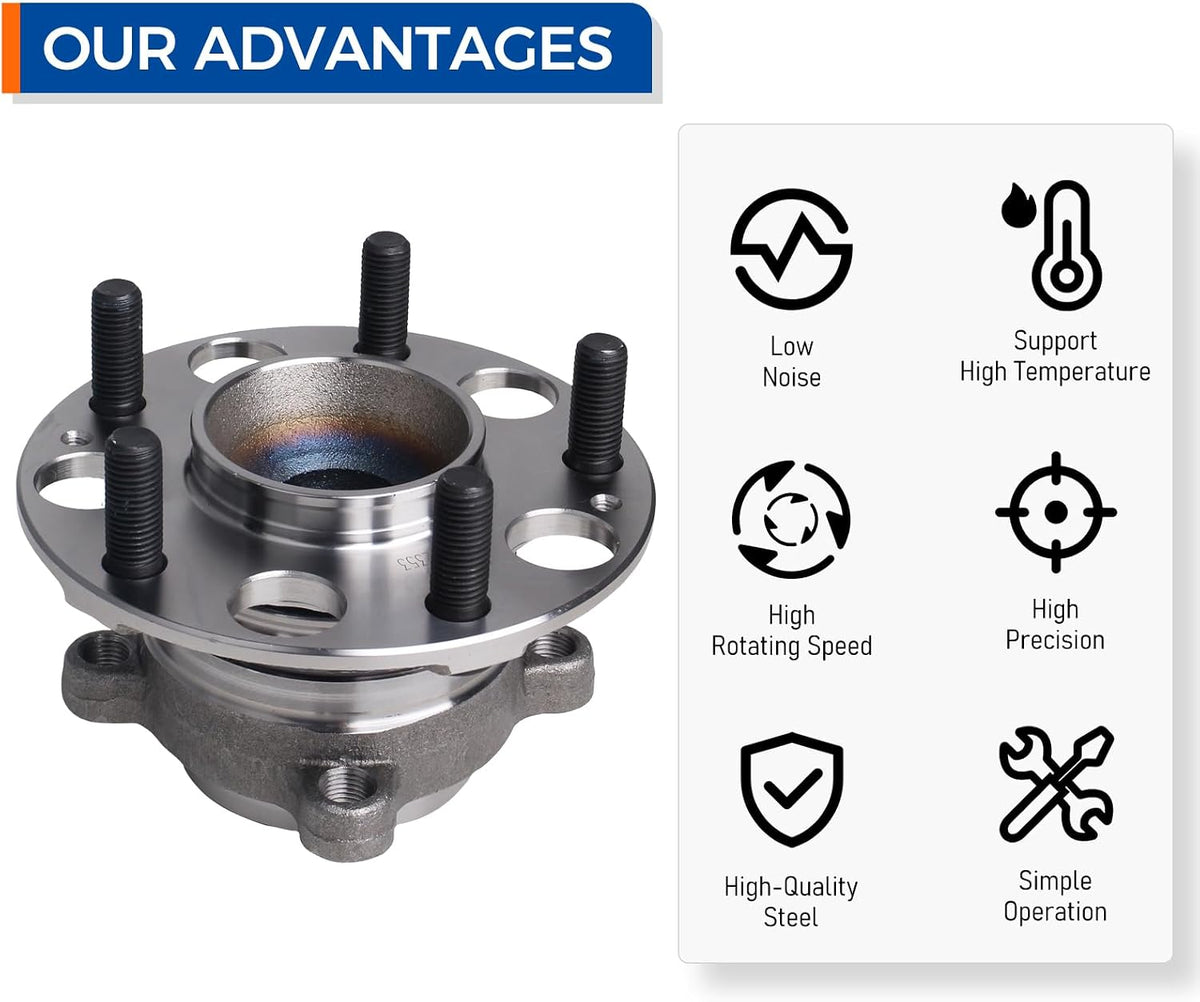PAROD 512353 Rear Wheel Bearing & Hub Assembly