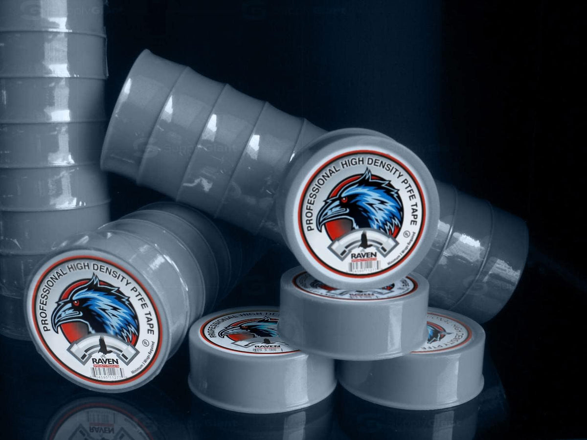 UUD12520H-10 PTFE Thread Seal Tape for Plumbers, Gray 1/2 Inch x 520 Inch (Pack of 10 Rolls)
