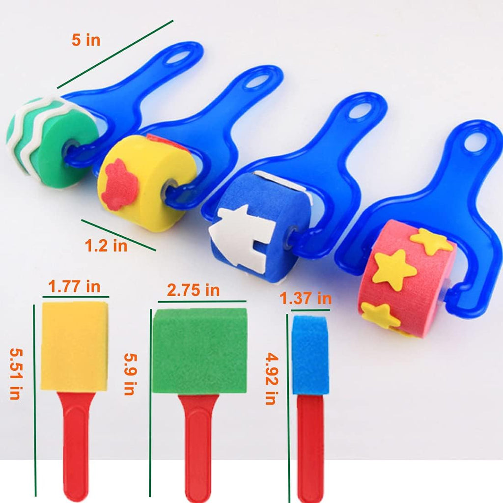 Kids Paint Sponges,Paint Sponges for Kid,Early Learning Kids Toddlers Paint Brushes Sponge Stamps Foam Art Craft
