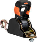 Buyers Products 5483106 Spring Retracting Ratchet Tie Down with Double J Hook, 8 in Retractable Ratchet Straps for