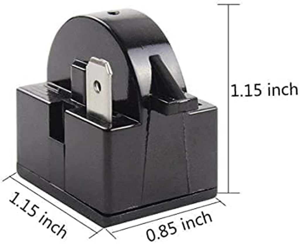 Compressor 4.7 Ohm 1Pin PTC Starter/Start Relay and Overload Kit Compatible with Mini Fridges, Compact Refrigerators