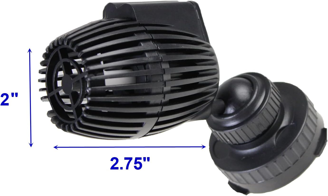 Aquarium Wavemaker Circulation Pump, 480GPH Fish Tank Powerhead, Submersible Water Pump, Magnetic Base